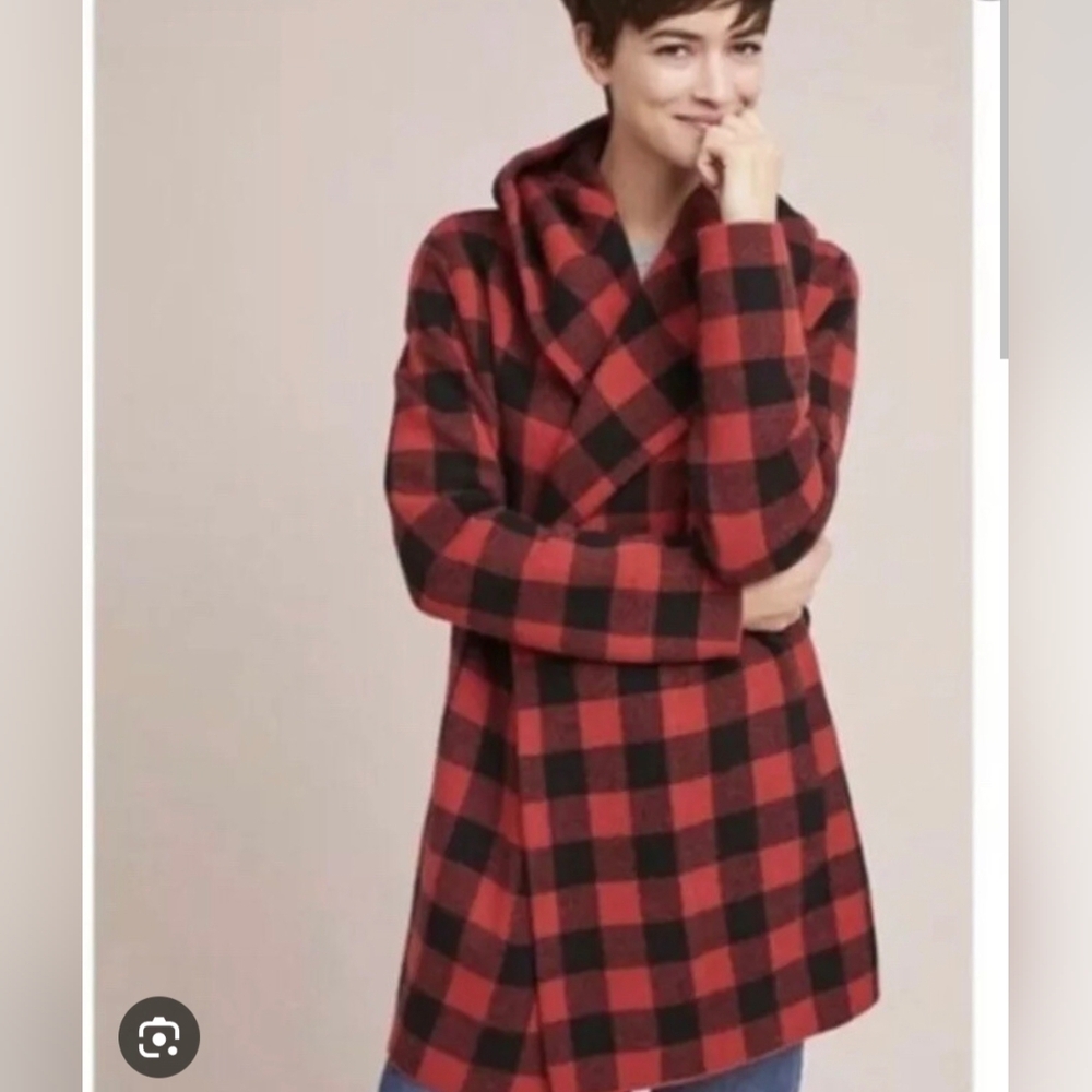 Anthropologie Buffalo Plaid Sweater